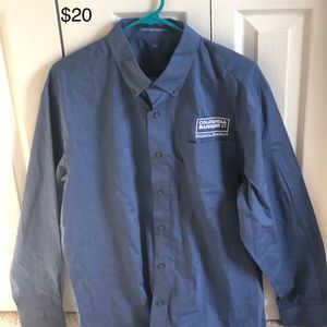 Coldwell Banker Embroidered Blue Button Down